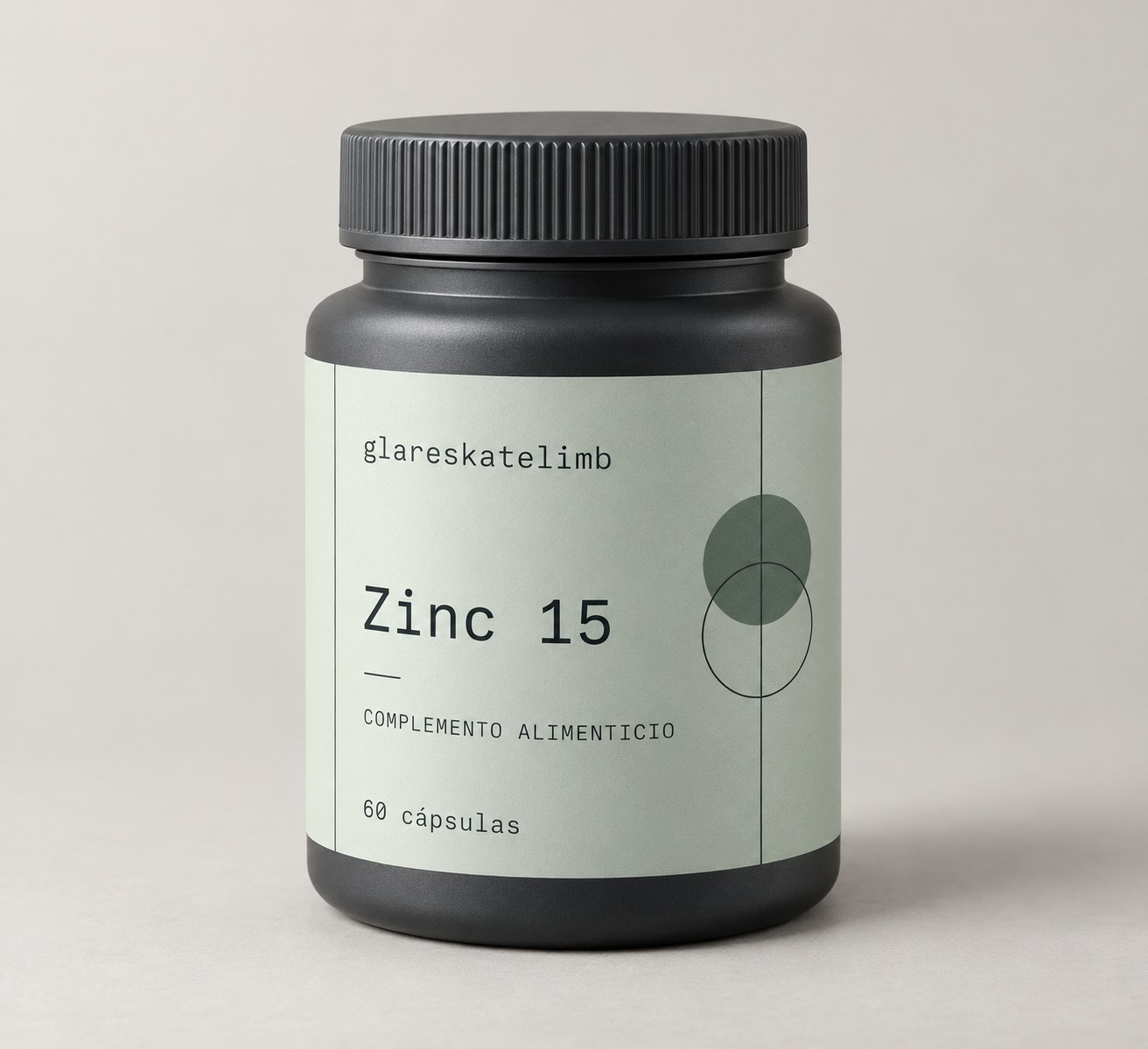 Envase glareskatelimb Zinc 15, complemento alimenticio, 60 cápsulas